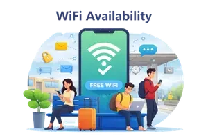 wifi availability view at jaipur railway station